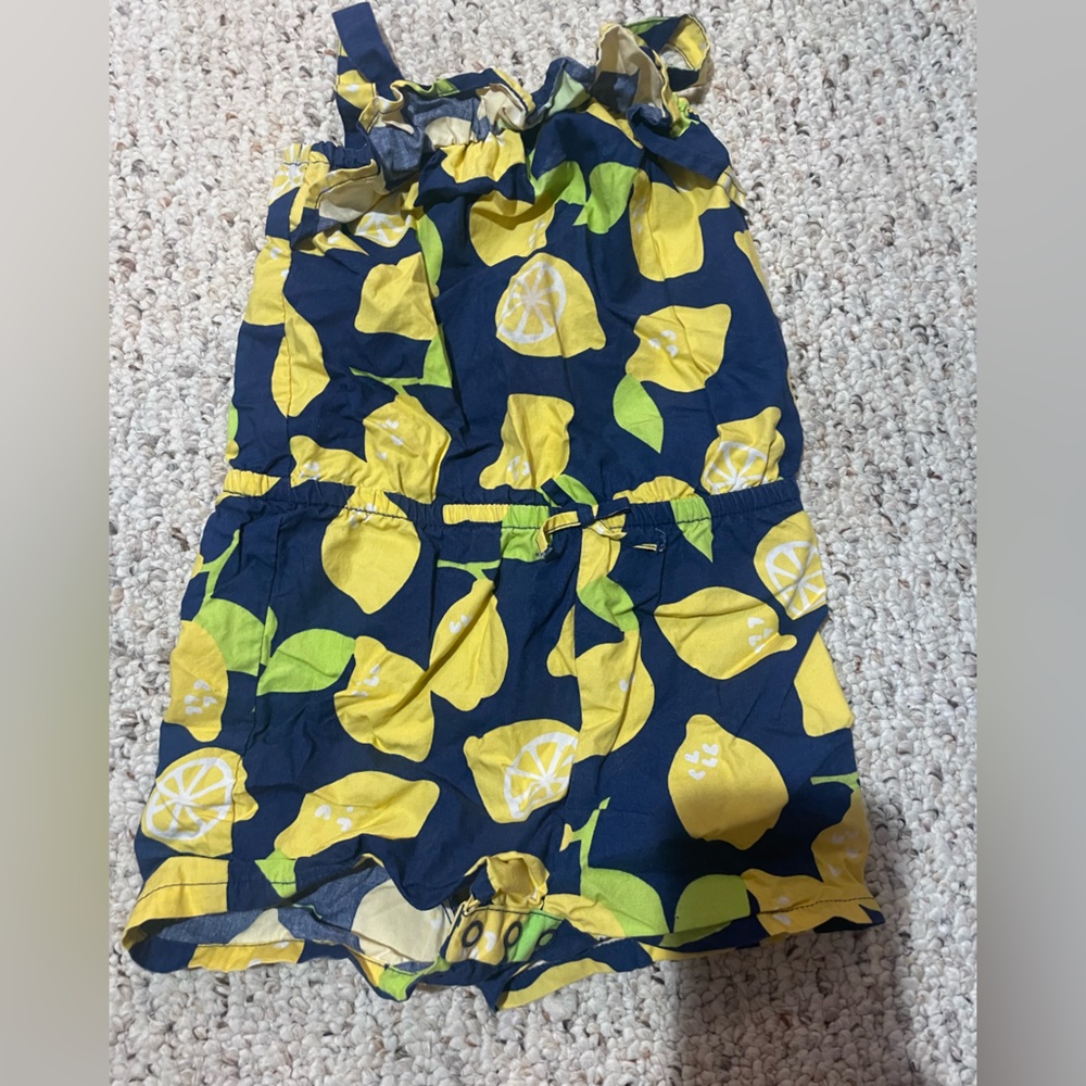 Children’s Place Lemon and Navy Romper